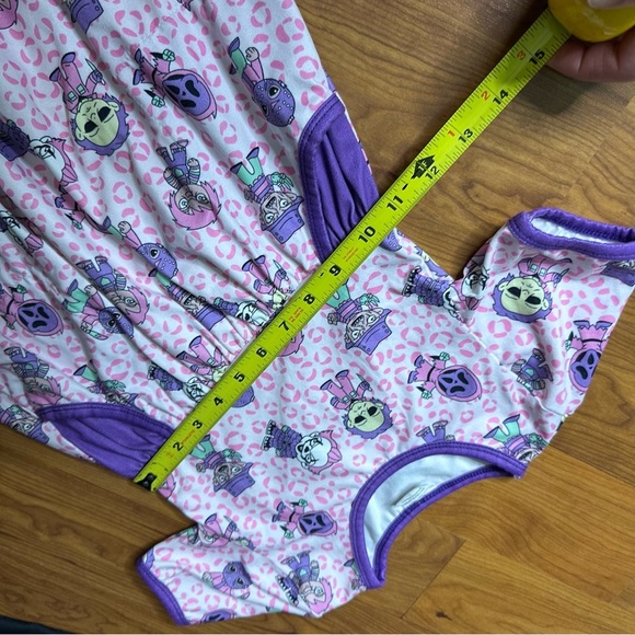 Great Lakes Kids Apparel Horror Dress Pink Purple Ghost Face Haloween It 3T - Picture 4 of 11